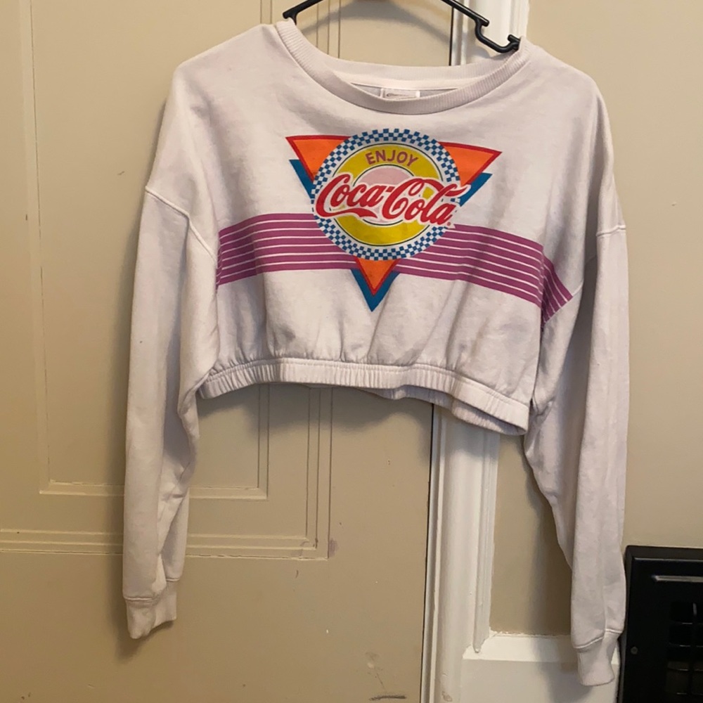 80’s coca-cola long sleeve crop